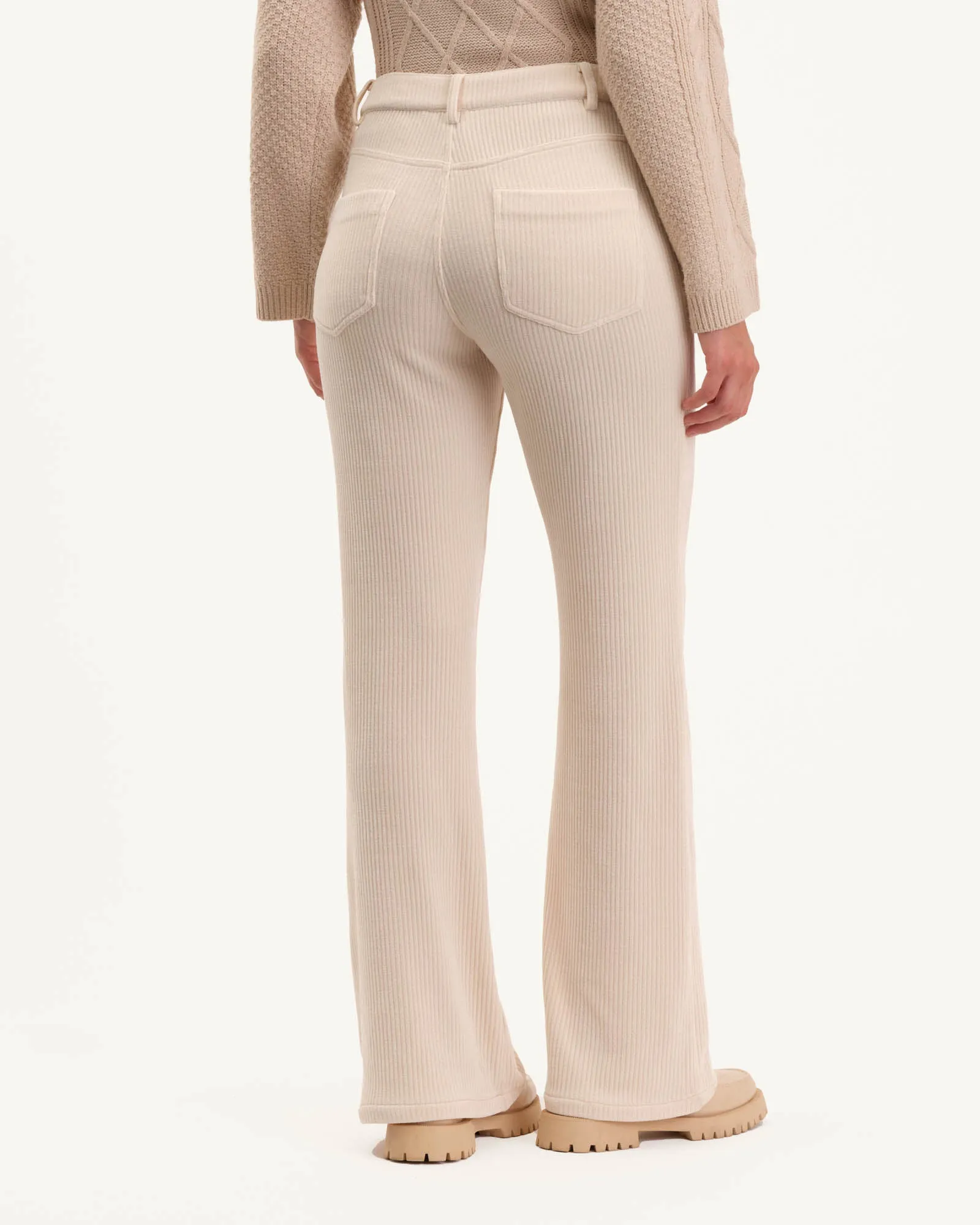 Wide Leg Fly Front Flared Pant