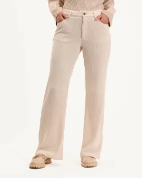 Wide Leg Fly Front Flared Pant