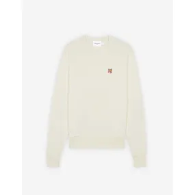 Women Fox Head Patch Adjusted Sweatshirt - Ecru