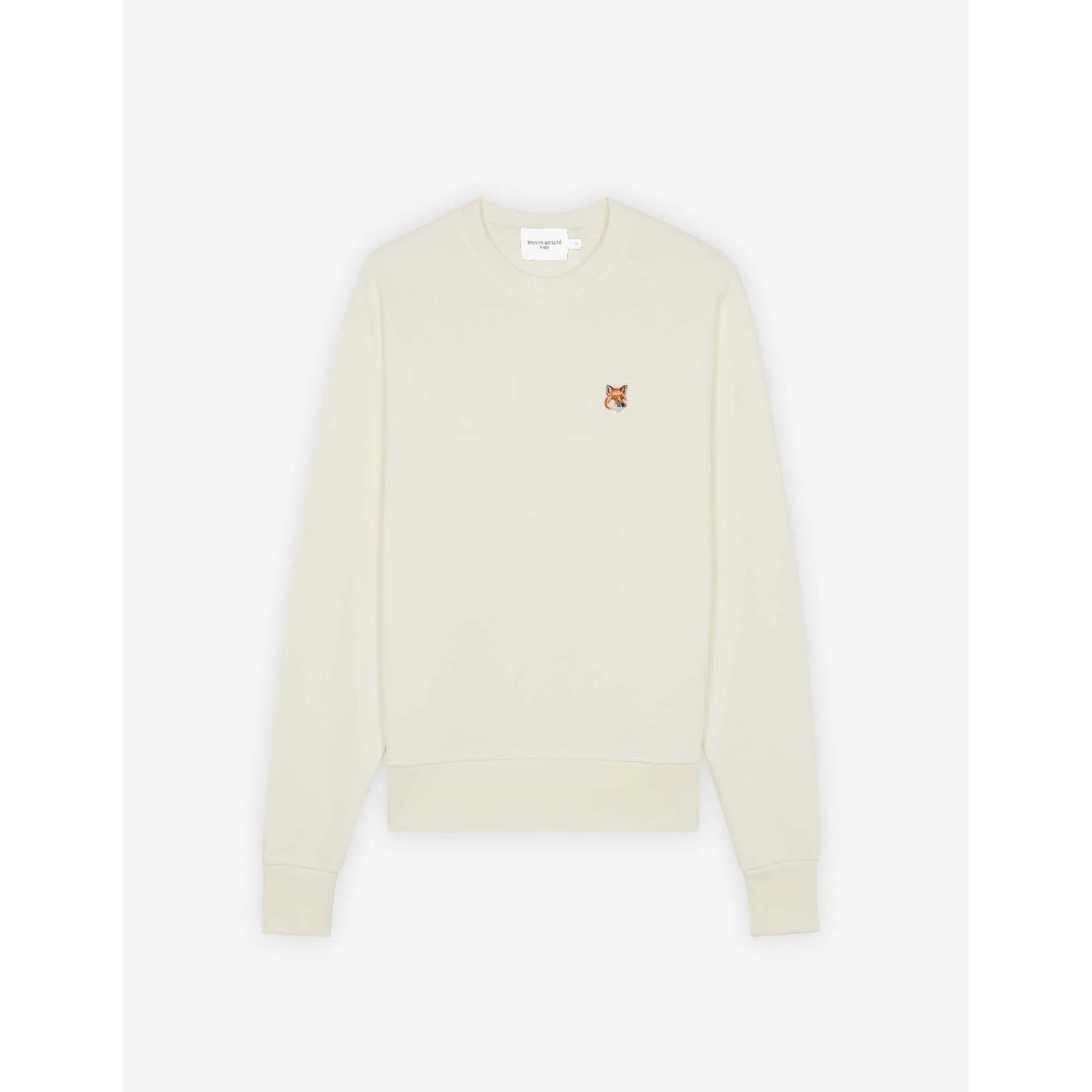 Women Fox Head Patch Adjusted Sweatshirt - Ecru