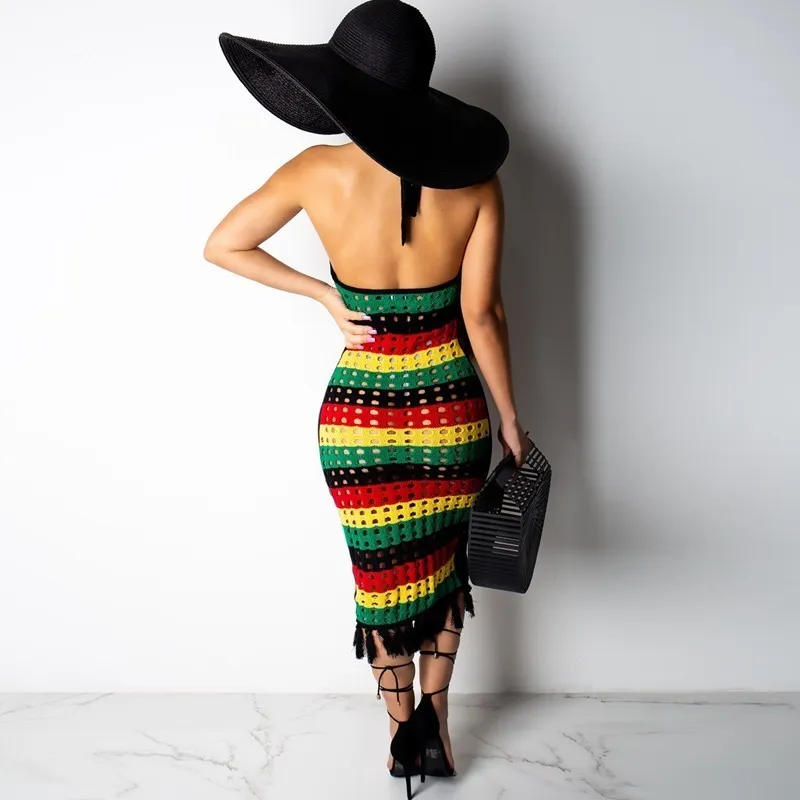 Women's Summer Casual Beach Sleeveless Sheath Dress