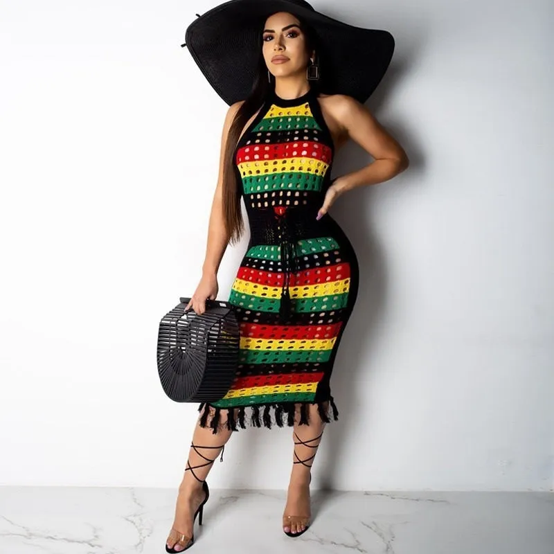 Women's Summer Casual Beach Sleeveless Sheath Dress