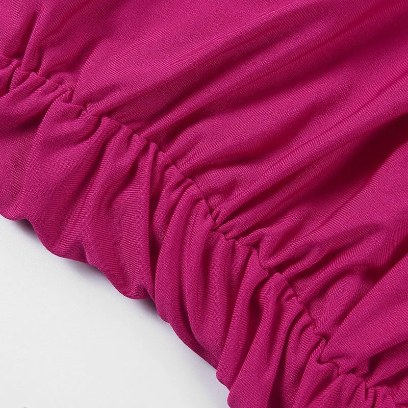 Women's Summer Elastic Solid Two-Piece Dress
