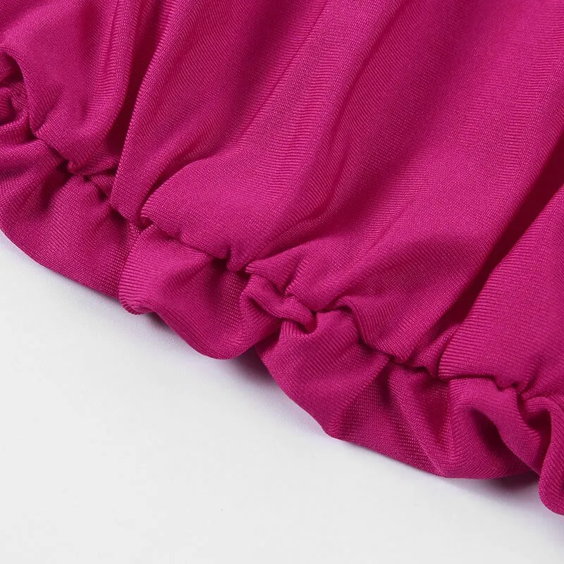 Women's Summer Elastic Solid Two-Piece Dress